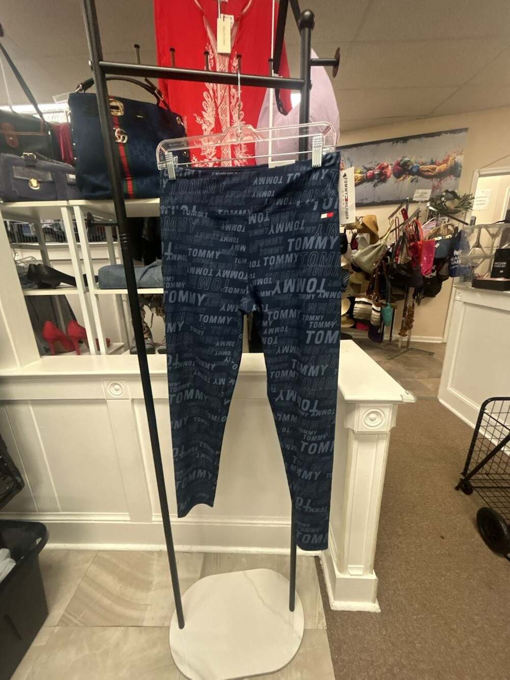 Tommy Hilfiger Sport Women's Full Length High Rise Leggings, Navy